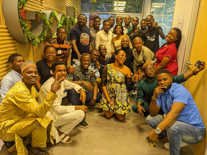 Group photograph with radiating smiles after the event