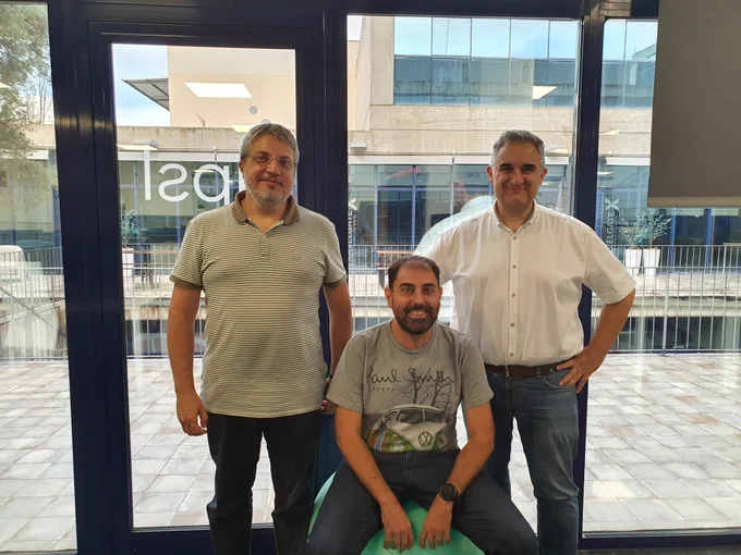 Photo of Toni Aloy with part of the Quabu team