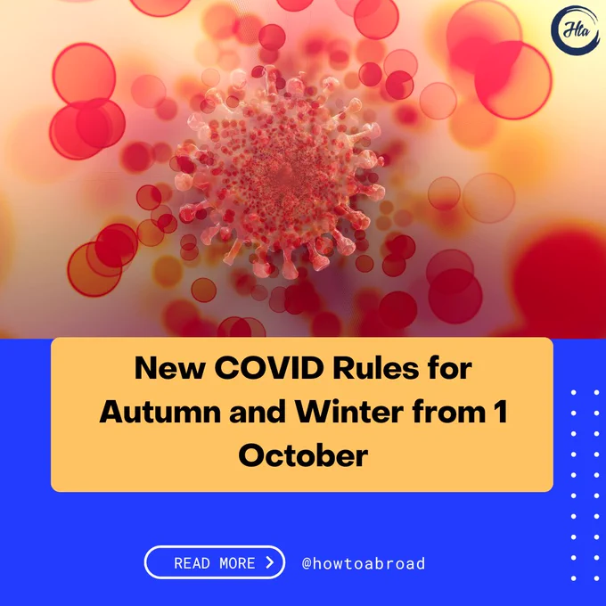 New COVID Rules for Autumn and Winter from 1 October