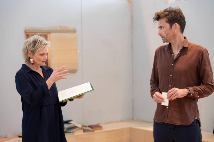 Sharon Small and David Tennant in rehearsal for GOOD.