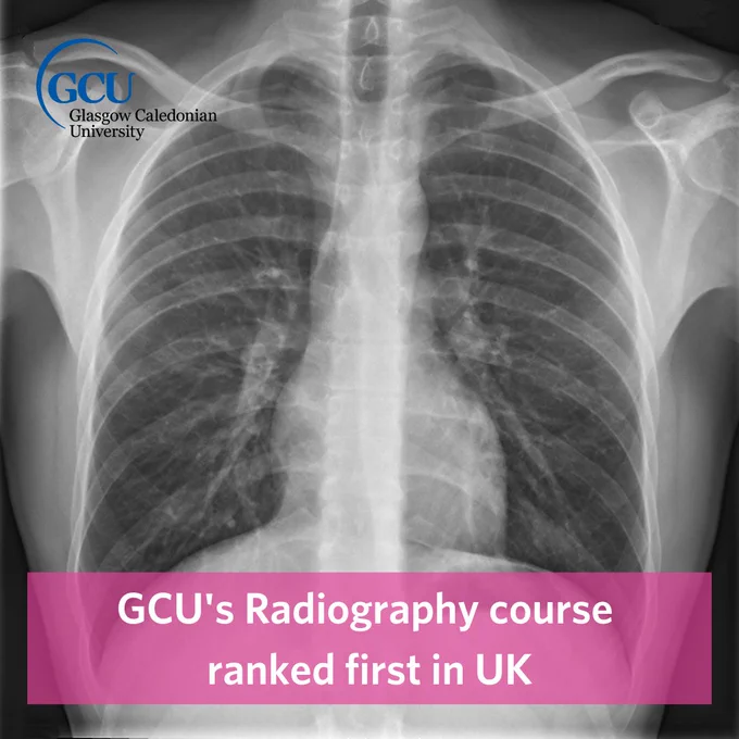 GCU's Radiography course  ranked first in UK.