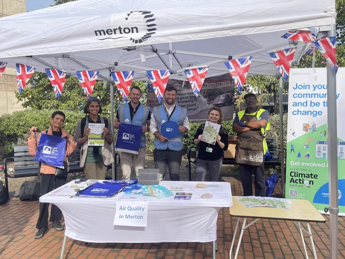 Merton Civic Centre World car free day stall 