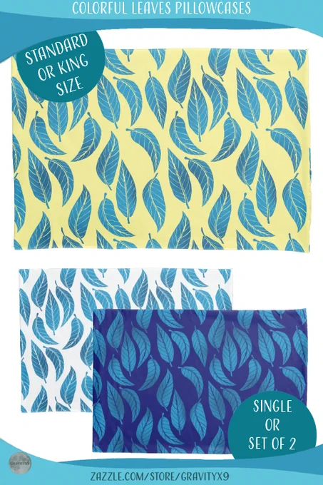 20% off with code SAVETHURSDAY
* Shades of Blue Leaves Pillow Case by #Gravityx9 * Shades of classic blue colors of the leaves are illustrated. * Front and back side can be personalize. * Change the yellow background color to a color of your choice. * 