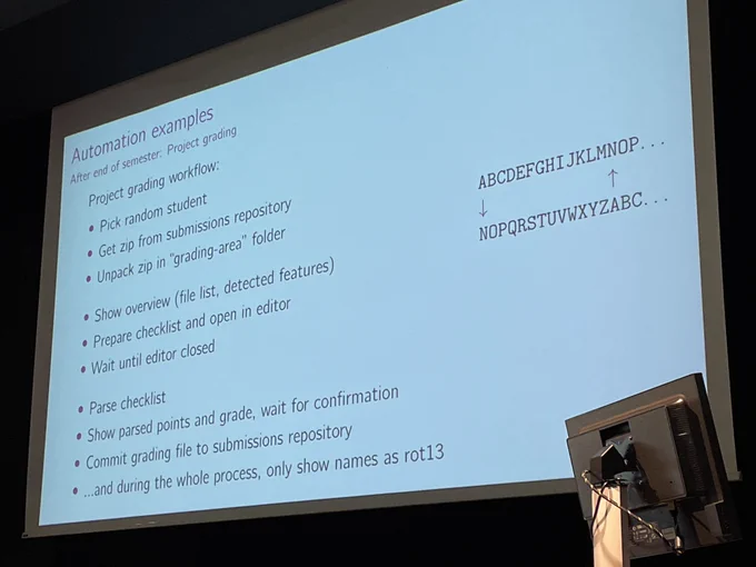 Slide, as described in tweet.