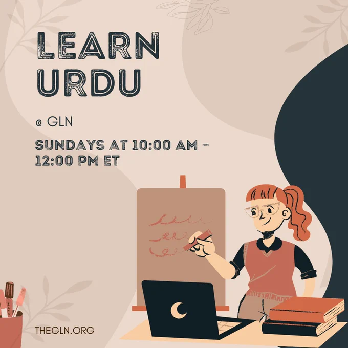 URDU CONFIRMED! We are offering Urdu this fall at GLN! Are you interested in learning more Urdu? Do you have some previous knowledge in Urdu?
Register for these 12-week classes over the fall and increase your understanding of Urdu!
The price for all of our classes is $200 with the possibility of receiving $95 in GLN credit back at the end of the semester with good participation.
If you have any questions feel free to contact us or comment on this post!

#Urdu #Language #Languagelearning #OnlineLearning #OnlineClass #GlobalLanguageNetwork #GLN #NonProfit #DC #Fall22 