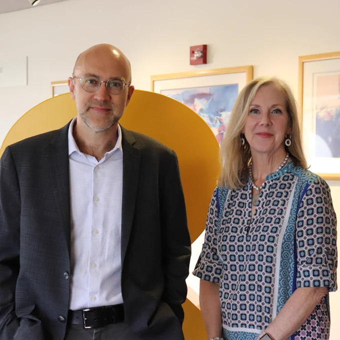 Photo of Andrew Murphy, Ph.D. and interim dean Ingrassia, Ph.D.