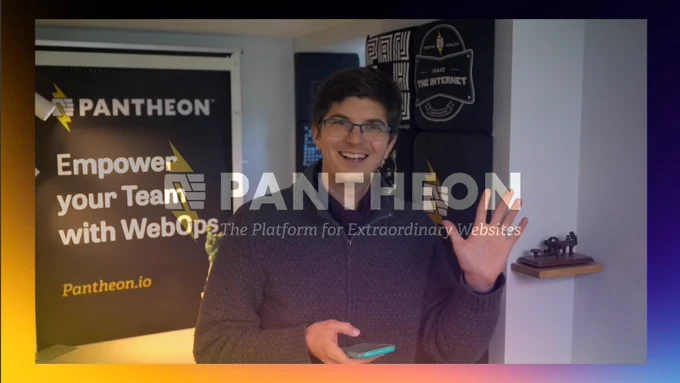A screengrab of me with a goofy grin in a video about blog post about websites.