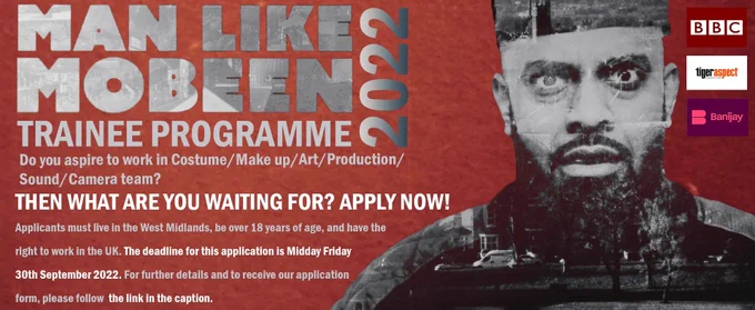 🌟 Man Like Mobeen Trainee Programme 2022! 🌟 Applications for the 2022 'Man Like Mobeen Trainee Programme' are now open.  For more information and to apply visit https://buff.ly/3LApq3M. 