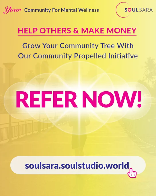 Every sunrise marks the beginning of a new day — a fresh start. 

SOULSARA & SOULWALA bring you an ecosystem of solutions for your mental wellness challenges in the form of Apps - Pcube- wellness & Colornostics. SOULSARA offers you SOULSARA Themes , which brings to you curated content for nine mental wellness challenges.SOULSARA Times , your go-to digital newspaper for happy news & Shop@SOULSARA, your marketplace for mental wellness. With Shop@SOULSARA you can seek help from experts & therapists from curated categories of mental wellness services.



Find support with us and share it with your family & friends. Grow your Community Tree with a unique one of a kind initiative in the mental wellness space - Community Propelled Initiative (CPI). The more people you help, the more SoulPoints you earn as rewards. SoulPoints are your currency for mental wellness , which can be redeemed for products, services , apps & more . 

SoulPoints can also be exchanged for your local currency every thre