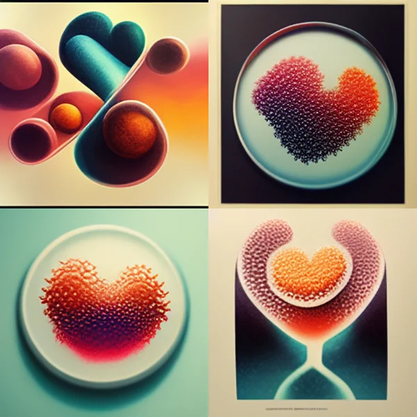 Image generated by AI and featured in LSU’s fall 2022 issue of Working for Louisiana; the keywords were /imagine_molecular_speed_dating_cell_lines_pharmacy.