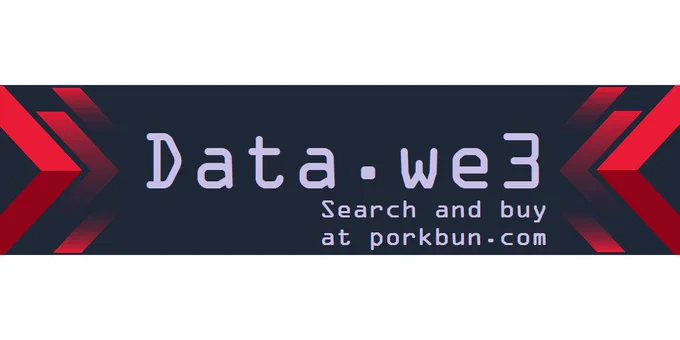 Web3, NFT domain name for sale.  Data.we3 
Search and buy and porkbun.com 
#Data #DataScience #DataSecurity #dataScientist #BigData #Athenalogin #DataAnalytics #Database #customerdataplatform #Hadoop #DataCenter #Datamining #Metadata  
