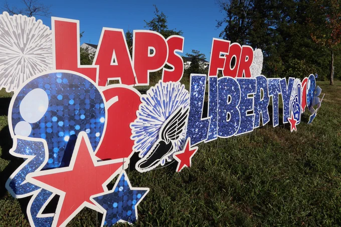 The perfect day to run Laps For Liberty.