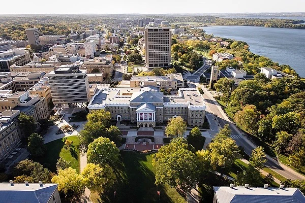 arial view of the University of Wisconsin-Madison campus