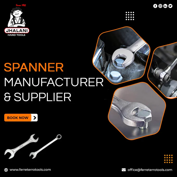 Get the necessary torque to turn the tough bolts using Jhalani hand tools. We are the leading Spanner manufacturer and supplier with an all-India reach of our products. 

Made of high-quality steel alloy these spanners are high in durability and strength. 