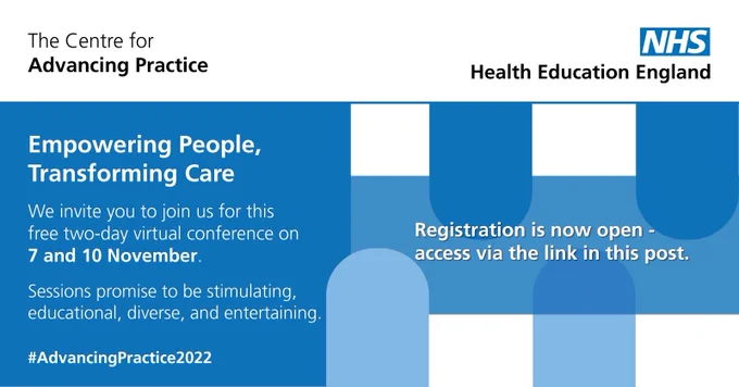 Empowering People, Transforming Care  We invite you to join us for this free two-day virtual conference on 7 and 10 November. Sessions promise to be stimulating, educational, diverse, and entertaining. 
Registration is now open - access via the link in this post. 
