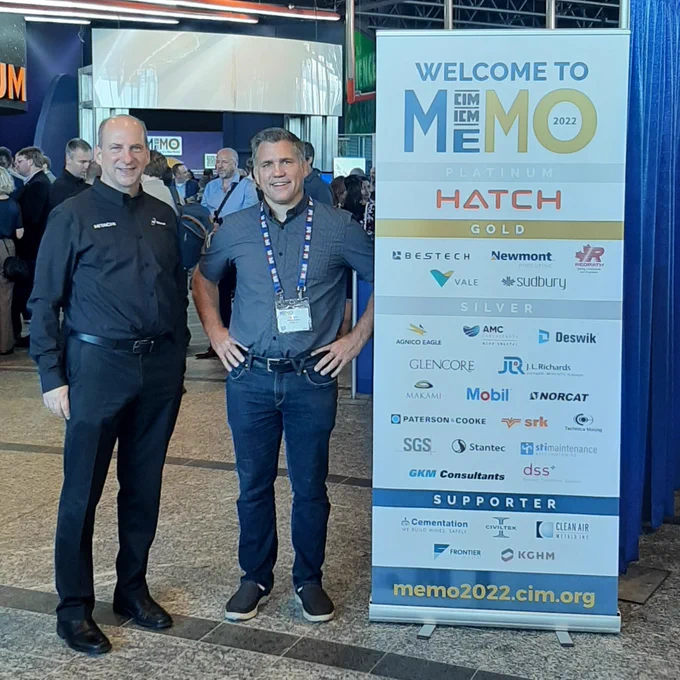 Eric Winsborrow, Wenco EVP of Corporate Strategy (left) with Kris Isfled, Rithmik Solutions Co-founder (right).