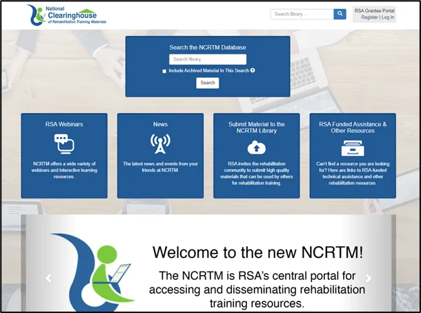 A screenshot of the NCRTM website from 2015.