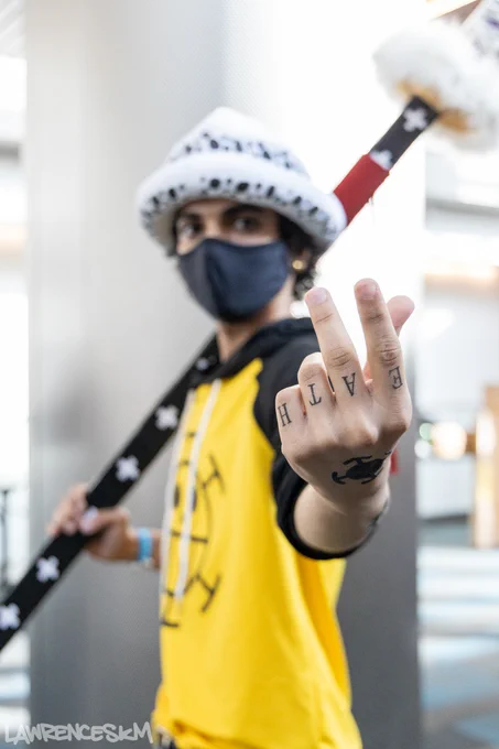 Trafalgar D. Water Law from One Piece cosplayed by @Zeerocious.