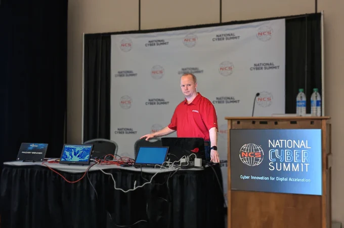 Dan Nagle presenting at National Cyber Summit