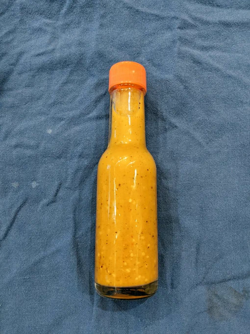 One bottle of "Hot Sweet Mess" hit sauce.