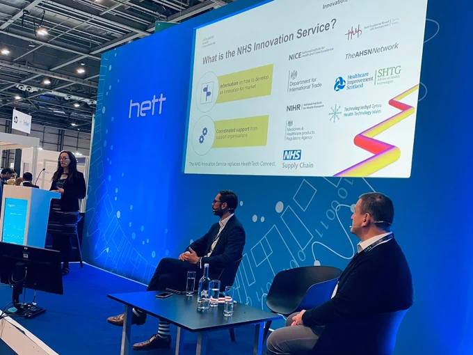 Matt Newman & Jennifer Hill launch the new online platform for innovators at the HETT Show