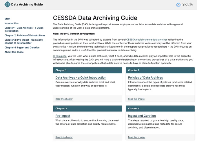 CESSDA Data Archiving Guide