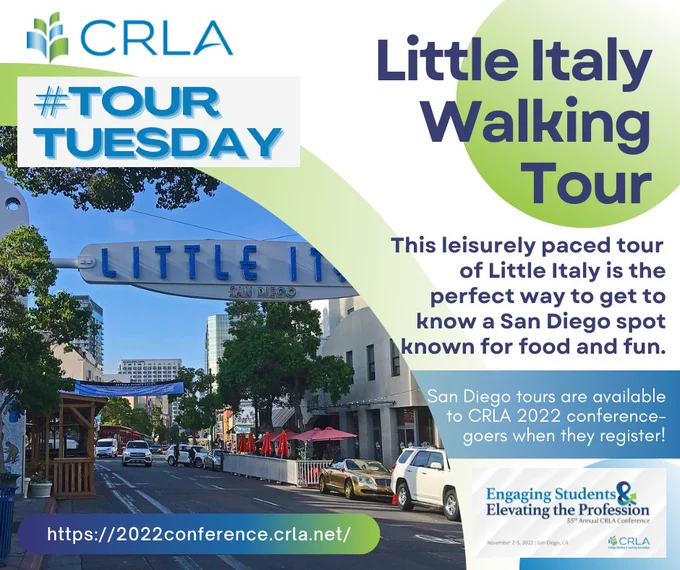 Little Italy walking tour at CRLA 2022 in San Diego