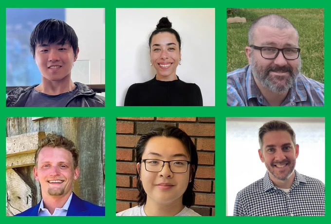 A grid of six photos of Docugami's newest employees.