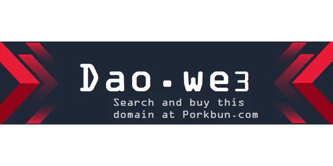 Web3, NFT domain name for sale.  Dao.we3 
Search and buy and http://porkbun.com 
#dao #DaoApps #Data #DataScience #DataSecurity #dataScientist #BigData #Athenalogin #DataAnalytics #Database #customerdataplatform #Hadoop #DataCenter #Datamining #Metadata