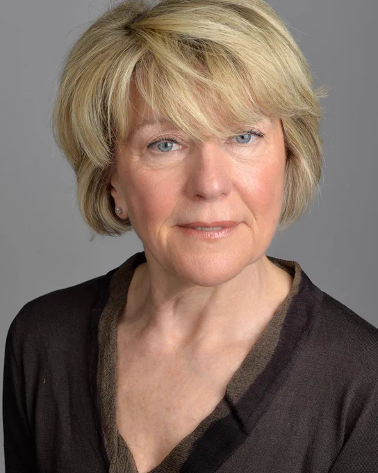 An official photo of Helen Atkinson-wood, an actress known for her role as Mrs Miggins in Blackadder.