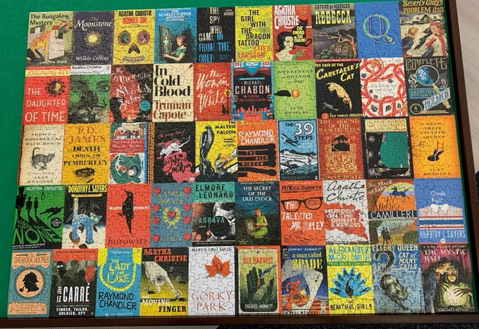 Puzzle of mystery book titles