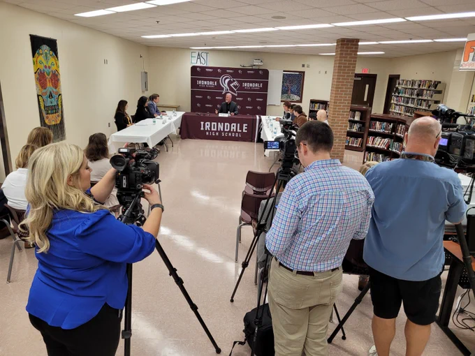 Commissioners meeting with Irondale High School students 