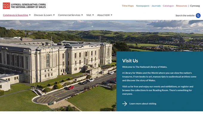 Image of the Library's new website