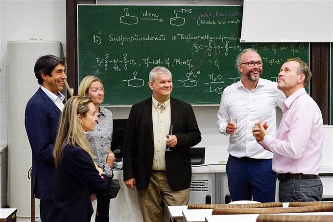 Thorsten and the committee after the successful defence