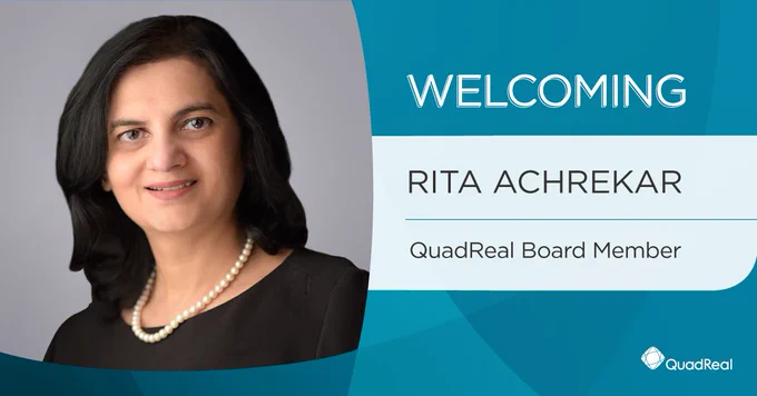Welcoming Rita Achrekar, QuadReal Board Member
