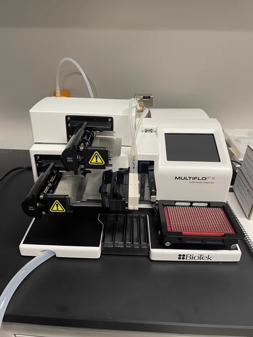 The BioTek Multiflo Liquid Handling Robot