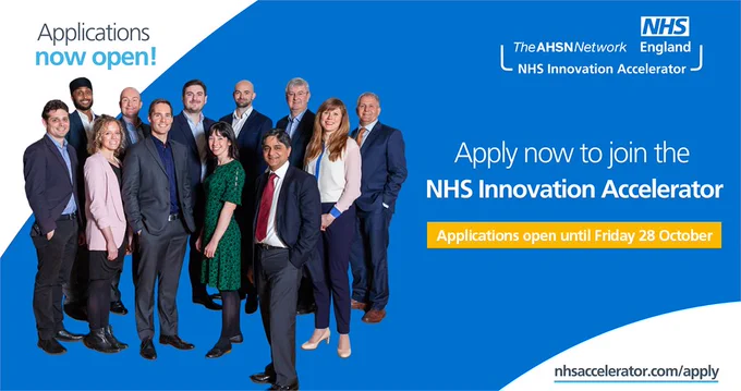 
NHS Innovation Accelerator Applications Open 2022
