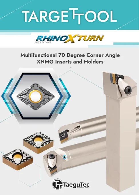 Combining Advantages of Two Powerhouse Inserts into One:
When compared to CNMG standard #inserts:
-Smaller corner angle for excellent #ChipControl, #SurfaceFinish with low cutting force
-Profiling up to a 15° ramping angle
-Deeper approach in the live center

When compared to DNMG standard inserts:
-Simultaneous #longitudinal turning and #FaceTurning
-Enhanced insert strength by increased corner angle
-Stable, longer #ToolLife

Discover at https://bit.ly/3ye0UOm
DRILL-RUSH Line: https://bit.ly/3i7RBtS


#InventoryOptimization #ControlCost #InternalTurning #ProfileTurning #automotive #machining #CuttingEdge #NextGeneration #innovative #RightTool #target #CuttingTool #TechTips #AdvancedMachining #TaeguTec #SFeedTec #metalworks #manufacturing #GetInspired #MachinistLife #MachineShop #precision #TimeSaving #durable