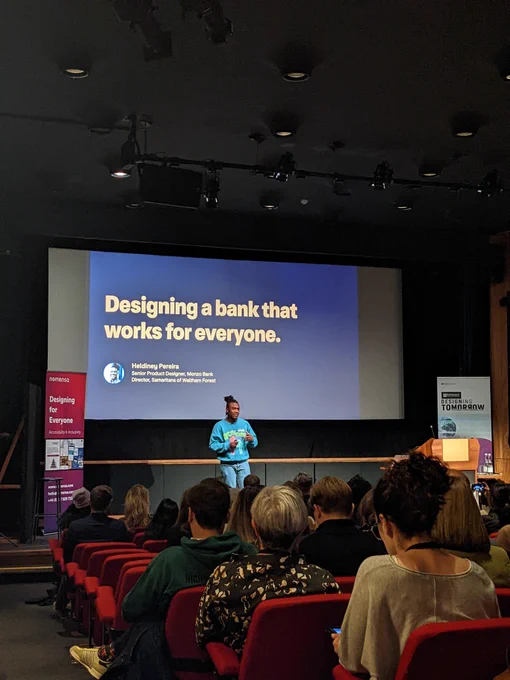 Photo of slide, description in tweet