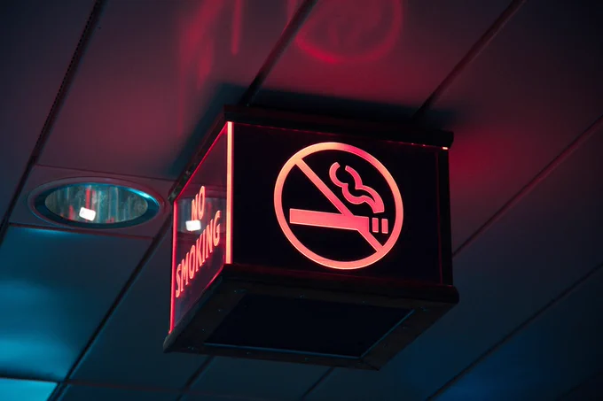 A 'no smoking' sign