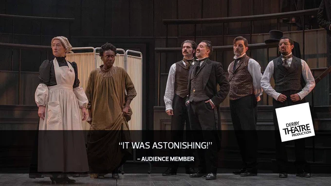 Hilary, Tifé, James, Craig, Charlie and Levi on stage performing in our co-production of Jekyll and Hyde.