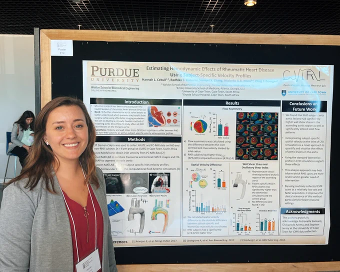 Myself next to my research poster on rheumatic heart disease