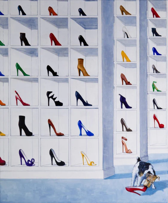 Credit Jimmy Choo'd 2013 (oil on linen), Campbell, Rebecca / Private Collection / © Rebecca Campbell. All Rights Reserved 2022 / Bridgeman Images