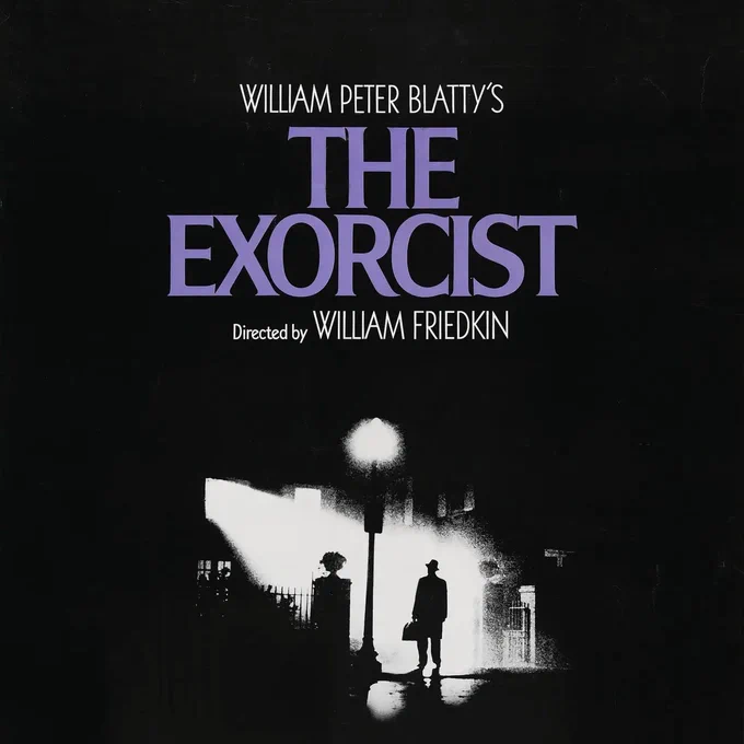 Detail of Bill Gold’s movie poster for The Exorcist (Warner Bros., 1973), featuring PLINC Gemini and Kabel