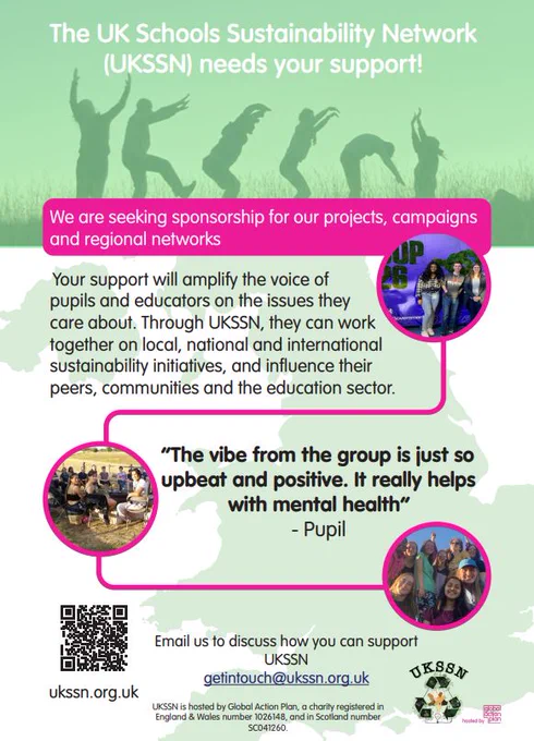 UK Schools Sustainability Network fundraising flyer
