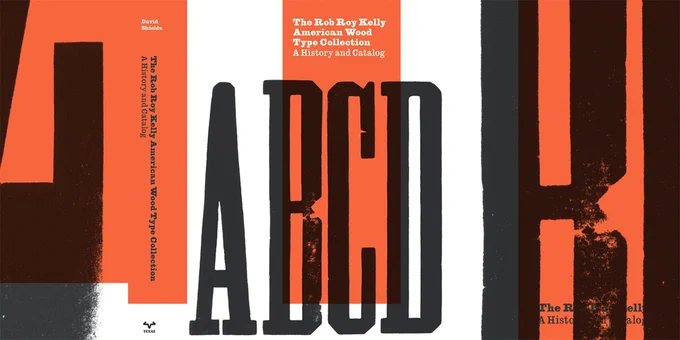 collage of letter shapes set using wood type