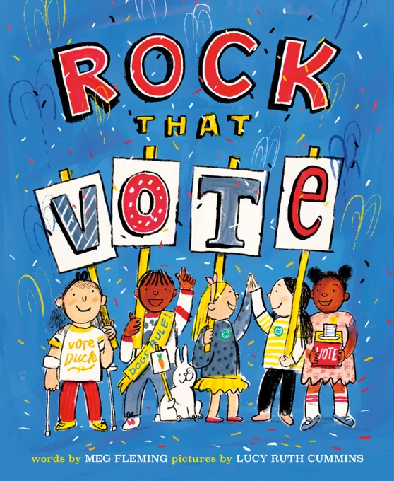 Book cover for ROCK THAT VOTE. 