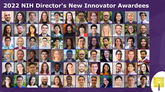 Collage of the 2022 NIH Director's New Innovator Awardees.