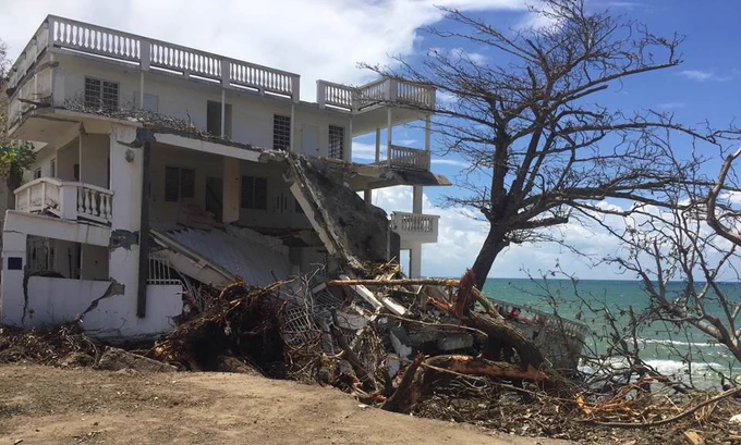 
Home in Rincón, Puerto Rico destroyed by Hurricane Maria in 2017. (Courtesy of National Oceanic and Atmospheric Administration)